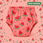 Brave Bottoms training underwear in the Watermelon print: watermelon slices on coral pink